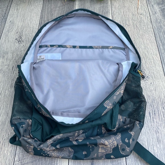 Timberland Classic Print Multi Green Men Backpack - Picture 3 of 5